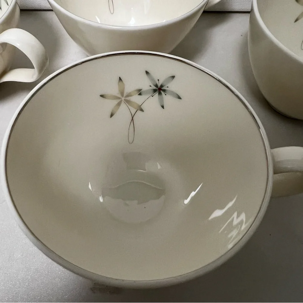 Constellation Castleton Fine China Teacups Mid-Century Modern Atomic